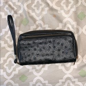ostrich skin wallet